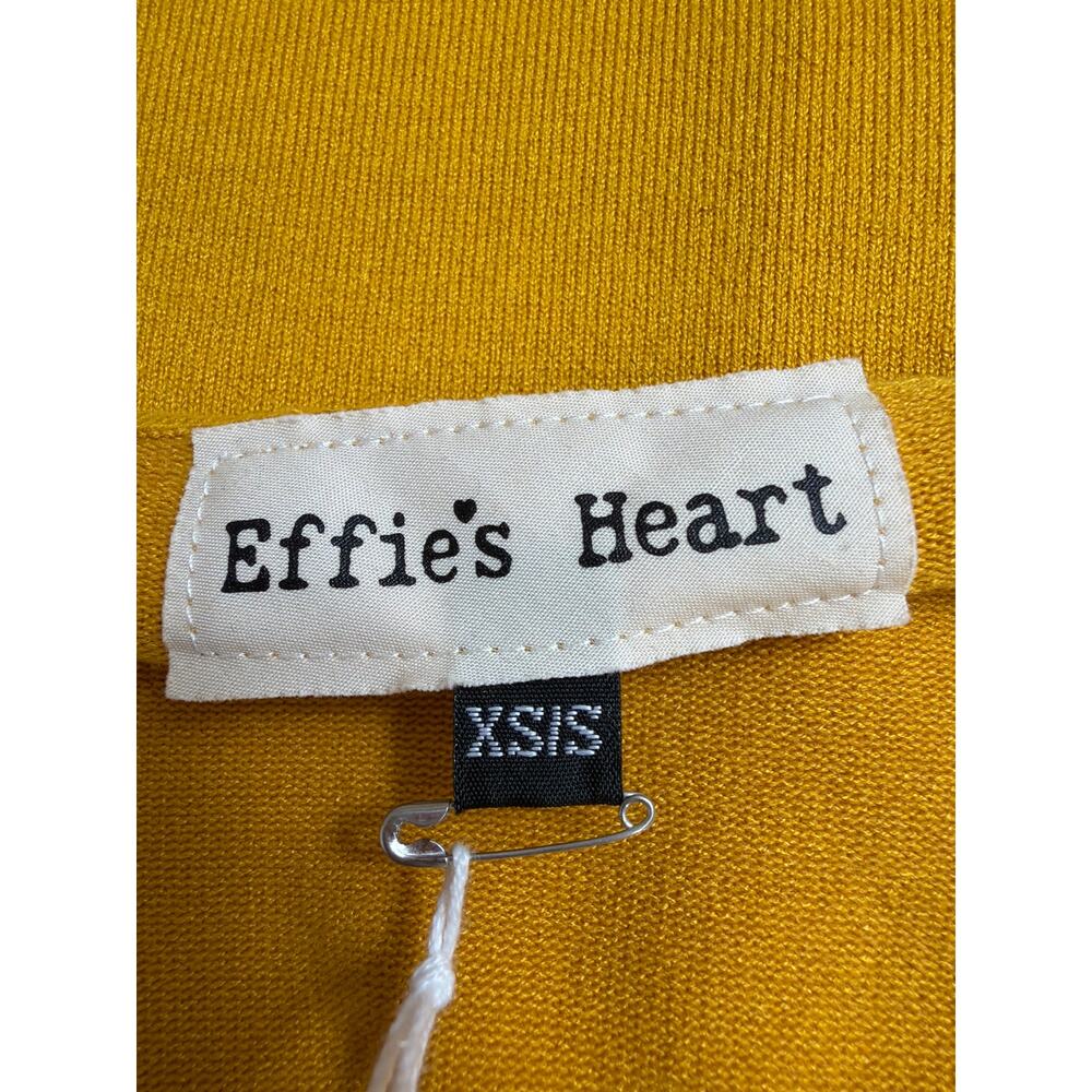 NWT Effie's Heart XS Yellow Gibson Vest Button Front High-Low Sleeveless Top - Picture 6 of 10